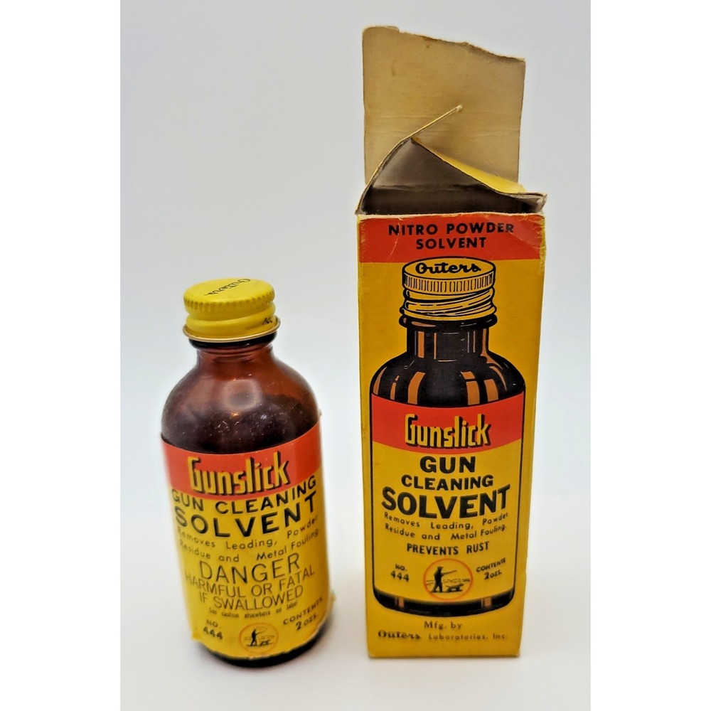 VTG Outers Gunslick Gun Cleaning Solvent Bottle w/ Box no. 444